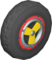 The Yoshi_Black tires from Mario Kart Tour
