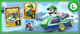 The Green Standard 8 Pack from the 2020 Mario vs. Luigi Tour in Mario Kart Tour