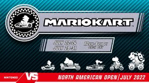 Banner for the Mario Kart North American Open July 2022