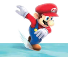 Artwork of Mario skating.