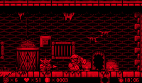 Wario confronts a horned spearman in Stage 2.