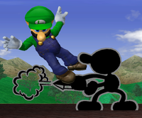 One of Mr. Game & Watch's attacks in Super Smash Bros. Melee.