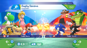 Team Mario and Team Sonic facing each other