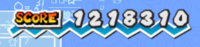 The score bar in the game Super Paper Mario.