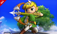 SSB4 3DS - Toon Link Hero Bow Screenshot.png