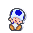Posing Blue Toad Standee from Super Mario Bros. Wonder