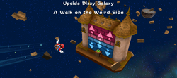 The starting planet in Upside Dizzy Galaxy.