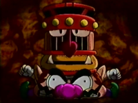 Flat Wario in the Japanese commercial for Wario Land 3.