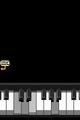 The piano's keys being pressed