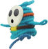 Artwork of a blue Shy Guy from Yoshi's Woolly World