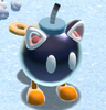 A Cat Bob-Omb in Bowser's Fury
