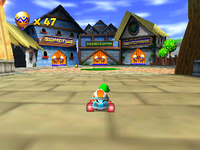 The lobby for Dragon Forest in Diddy Kong Racing
