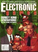 Cover of the May 1995 issue of the magazine Electronic Games, in which there was allegedly a quote from Shigeru Miyamoto about Donkey Kong Country which created a rumor that he disliked the series
