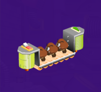 The Goomba-Trio Engine from Mario Party 5's Super Duel Mode.