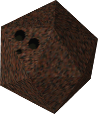 Rendered model of a boulder from Mario Kart 64