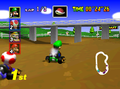 Luigi and Toad in the go-kart