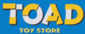 A Toad Toy Store logo