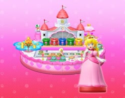 Peach as an amiibo in Mario Party 10