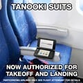 Image macro of a Nintendo 3DS XL used by Nintendo of America to convey that the FAA has eased regulations for using electronic systems onboard airplanes. Tanooki Suits are mentioned here as a metonym for Nintendo 3DS systems.