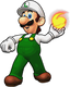 Sprite of Fire Luigi, from Puzzle & Dragons: Super Mario Bros. Edition.