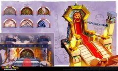 Bowser's Castle door and throne
