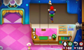 Luigi jumping with Balloon Mario to catch Birdley
