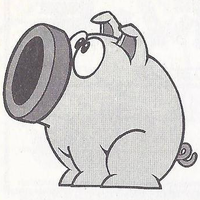 A Bomubomu from Super Mario Land 2: 6 Golden Coins.