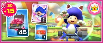 The Cat Toad Pack from the Peach vs. Bowser Tour in Mario Kart Tour
