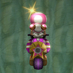 Toadette performing a trick