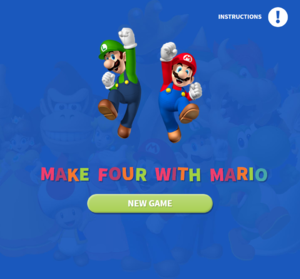 Make four with Mario title screen