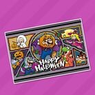 Thumbnail of a Halloween-themed puzzle featuring Super Mario characters