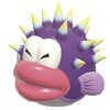 A Porcupuffer from Super Mario 3D World.
