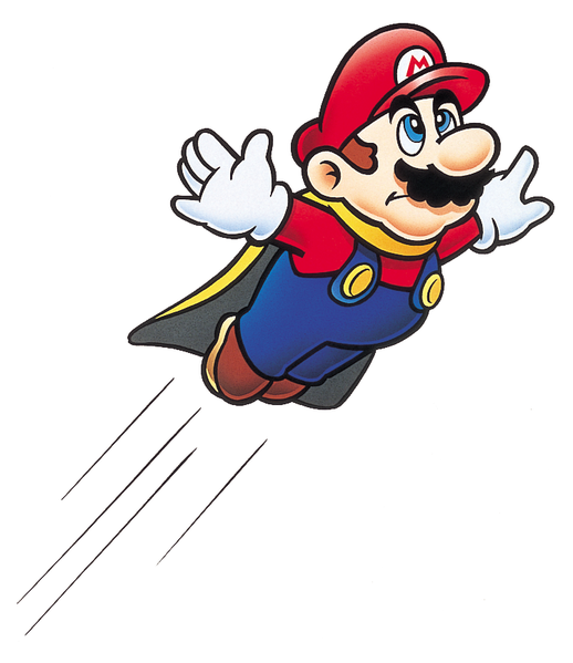 File:SMW Art - Cape Mario Flying.png