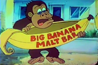 An error in "Banana Bikers": The banana sign Donkey Kong is holding is duplicated.