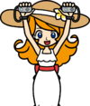 Title card sprite of Mona from WarioWare: Move It!
