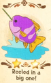 "Reeled in a big one!" discovery from Casterway Habitat in Yoshi and the Mysterious Book