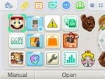 Bottom screen of the Nintendo 3DS menu.