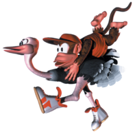 Diddy and Expresso - Artwork - Donkey Kong Country.png