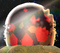 Screenshot of the second Dino Piranha's egg from Super Mario Galaxy 2