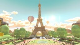 Paris Promenade as it appears in Mario Kart 8 Deluxe