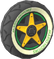 The Ring8_BlackYellow tires from Mario Kart Tour