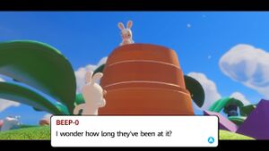 Beep-0 overworld observation at Peach's Castle