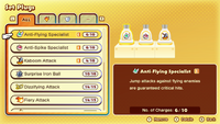 Set Plugs menu from Mario & Luigi: Brothership.