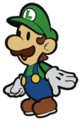 Luigi sprite from Paper Mario: Color Splash