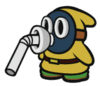 Yellow Slurp Snifit Idle Animation from Paper Mario: Color Splash