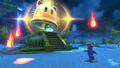 Mario running towards the Lakeside Giga Bell