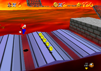 Mario in Bowser in the Fire Sea