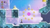 The second 10-flower coin in Up 'n' Down with Puffy Lifts in Super Mario Bros. Wonder