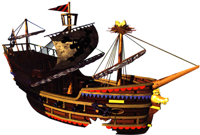 File:DKC2DQ Gangplank Galleon Render.png - Super Mario Wiki, the Mario ...