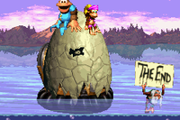 The final ending scene from Donkey Kong Country 3 for Game Boy Advance